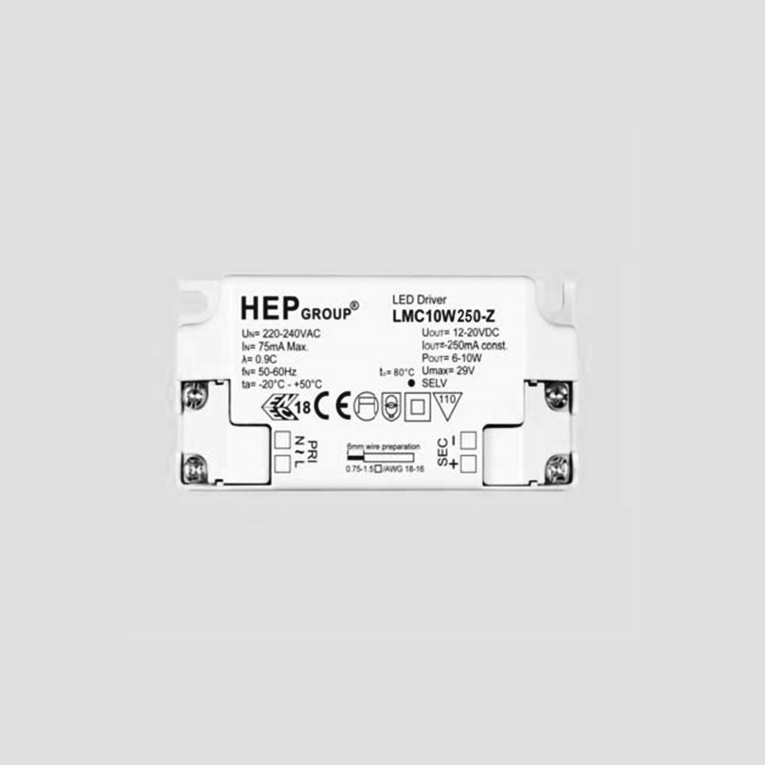 LED Driver CC 250mA 6.5-10W