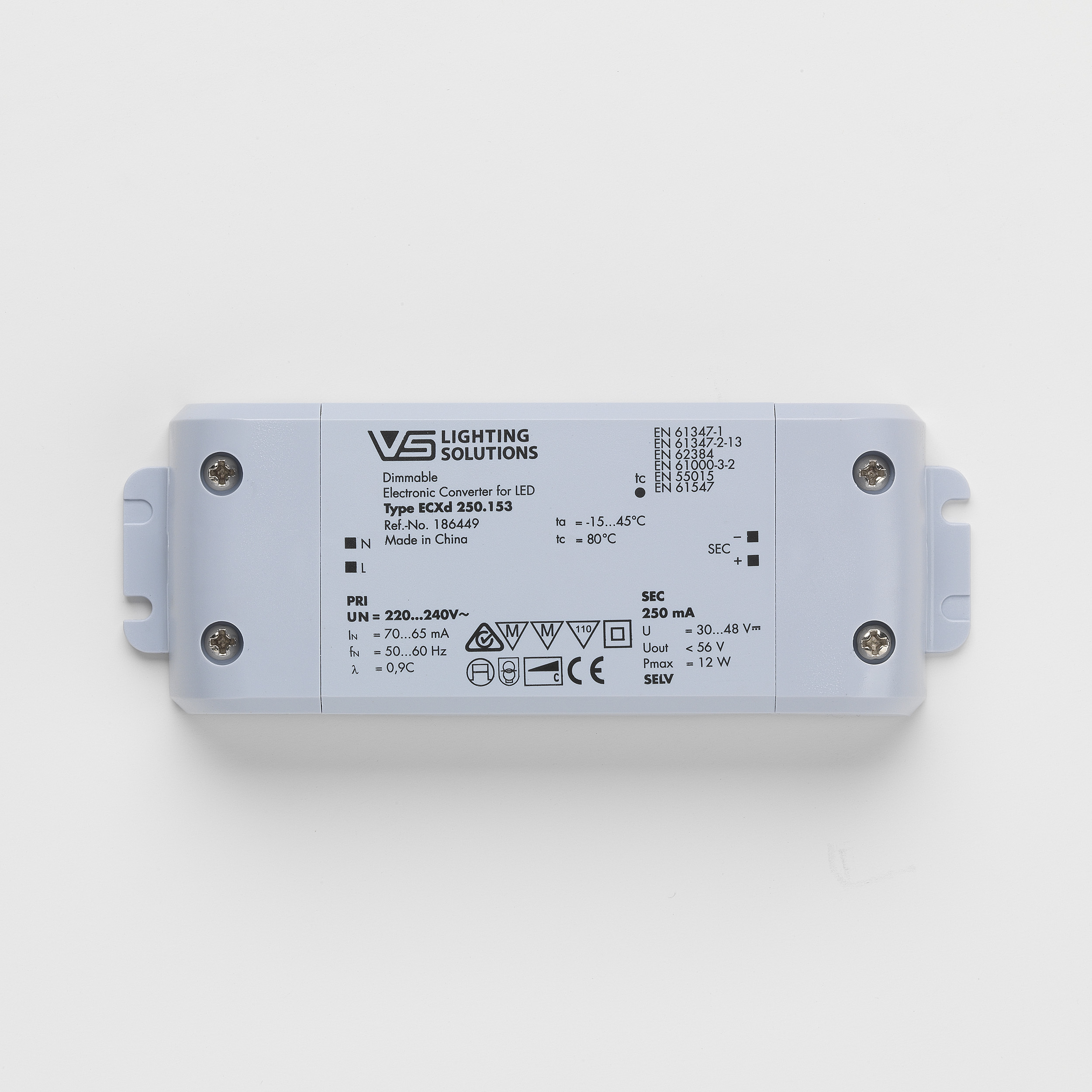 LED Driver CC 250mA 6.8-12W Phase Dim