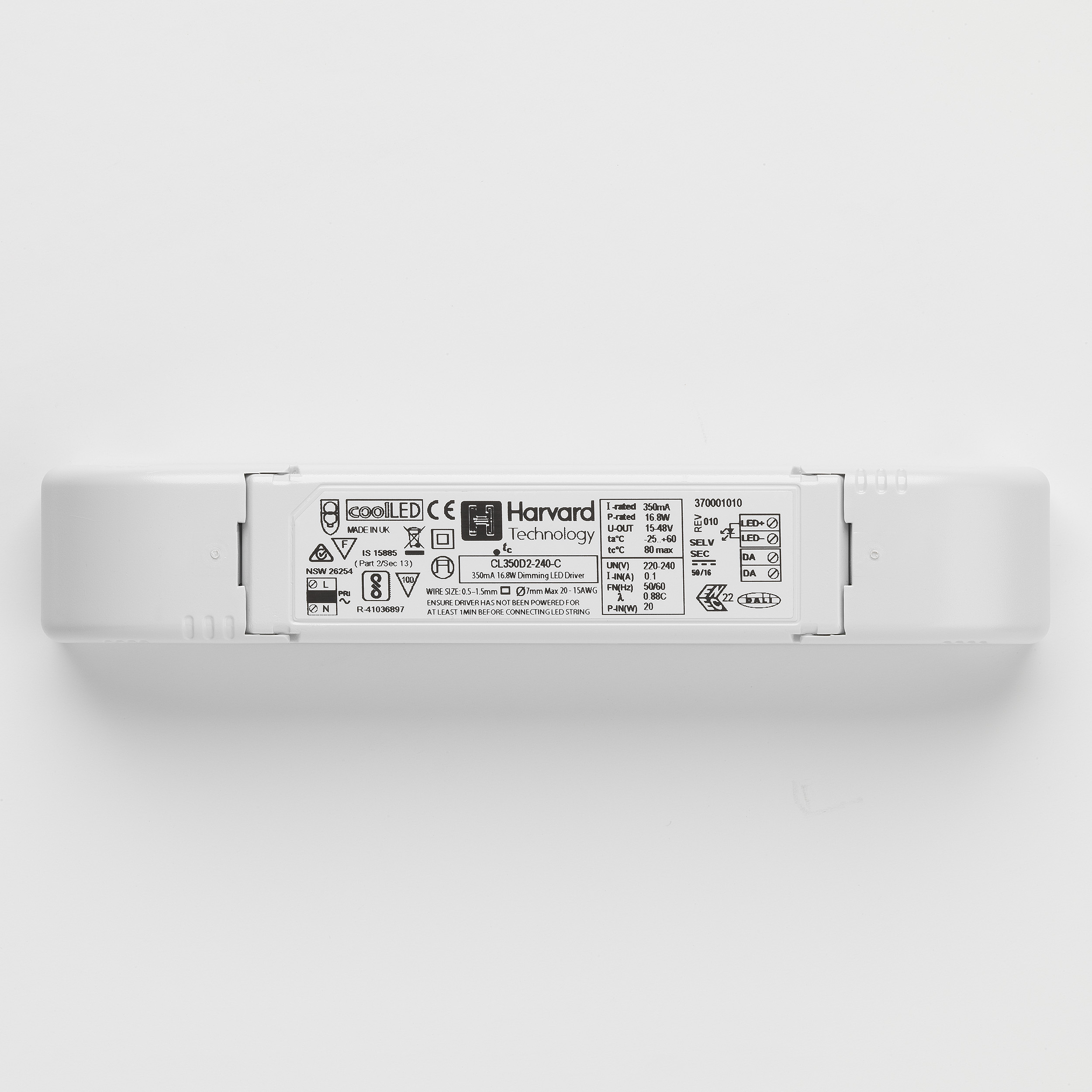 LED Driver CC 350mA 5.3-17W DALI Dim