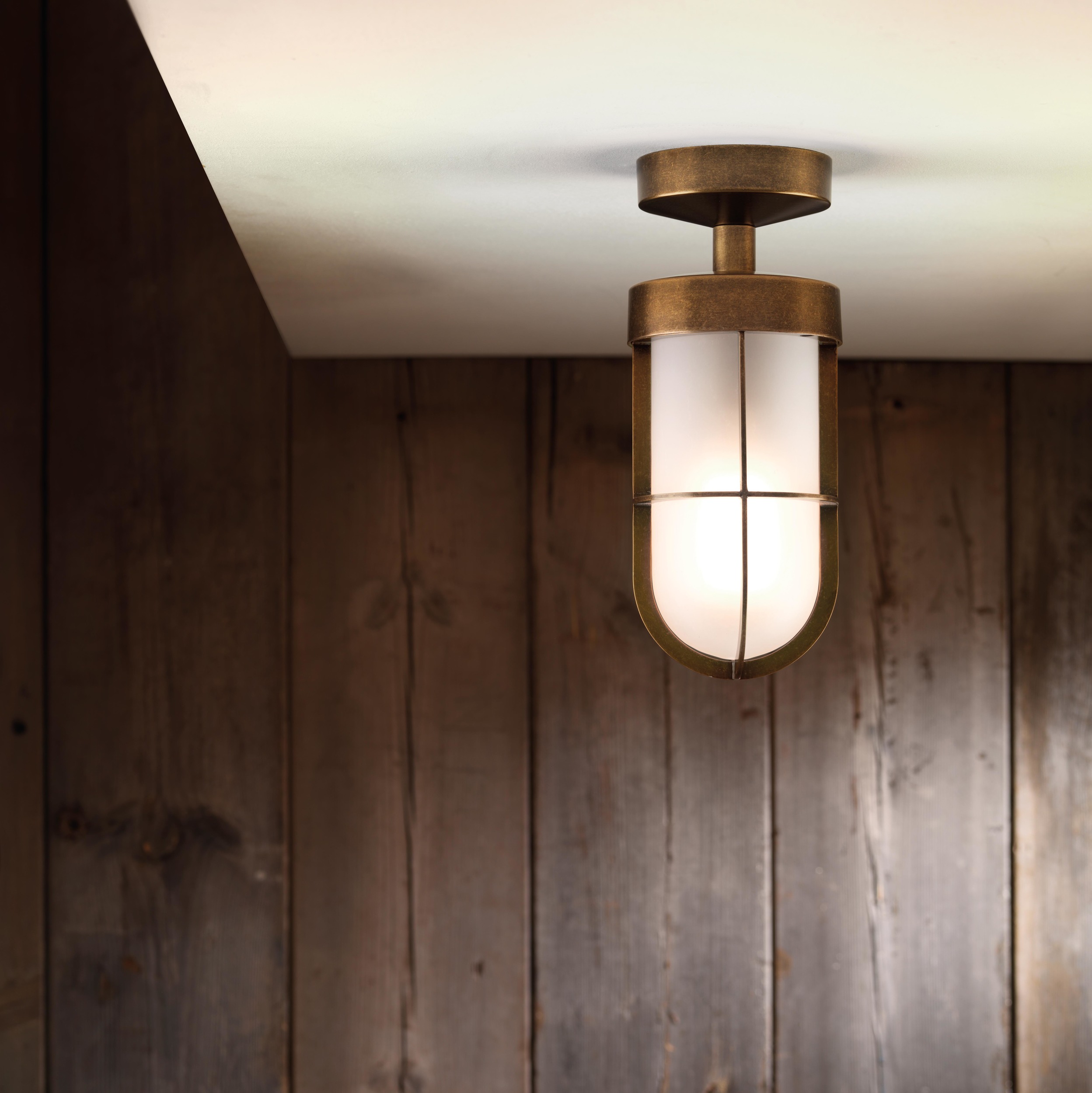 Cabin Frosted Semi Flush