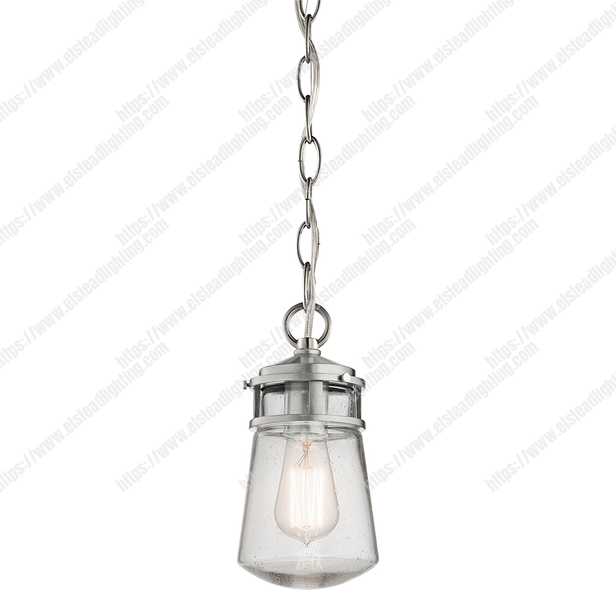 Lyndon 1 Light Small Chain Lantern - Brushed Aluminum