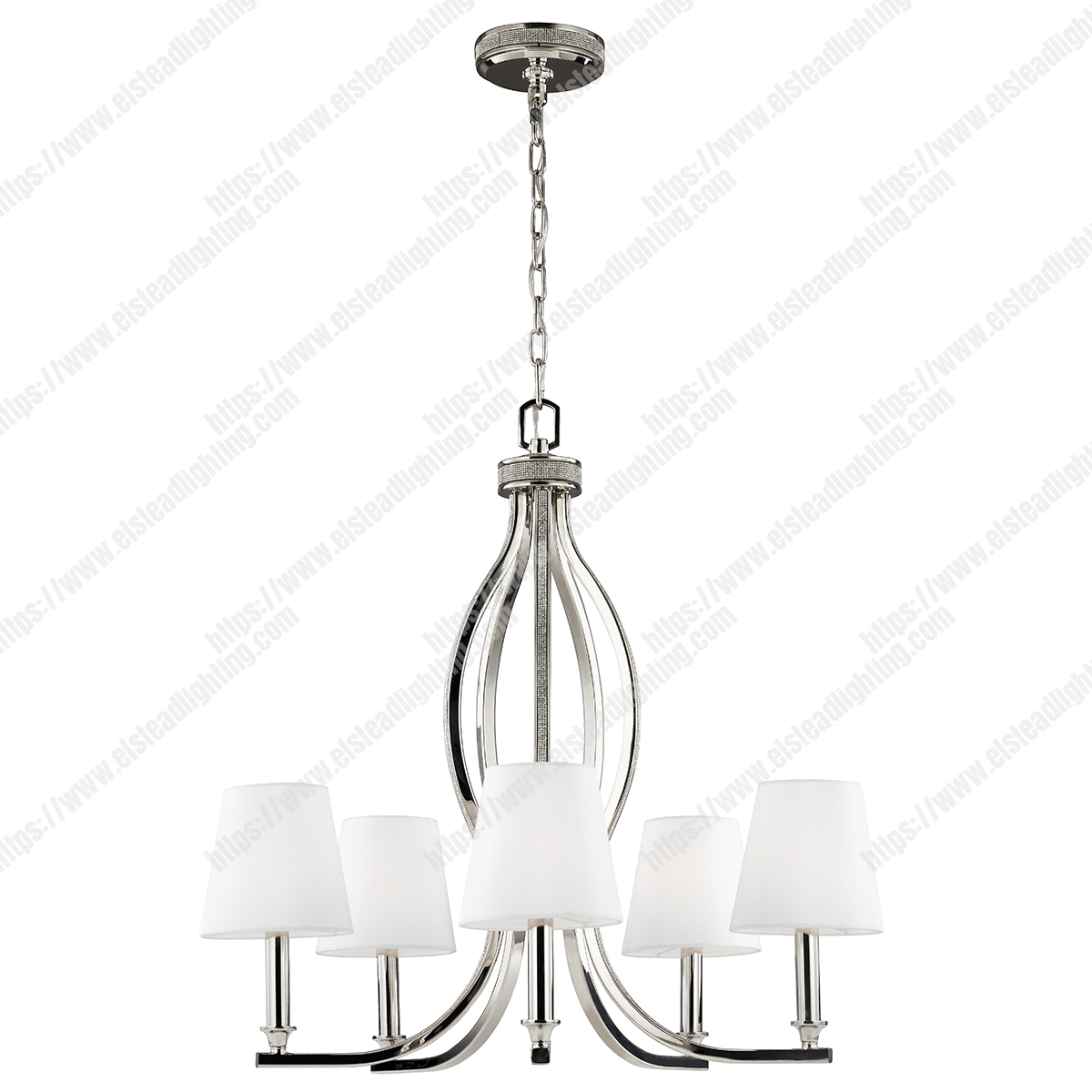 Pave 5 Light Chandelier