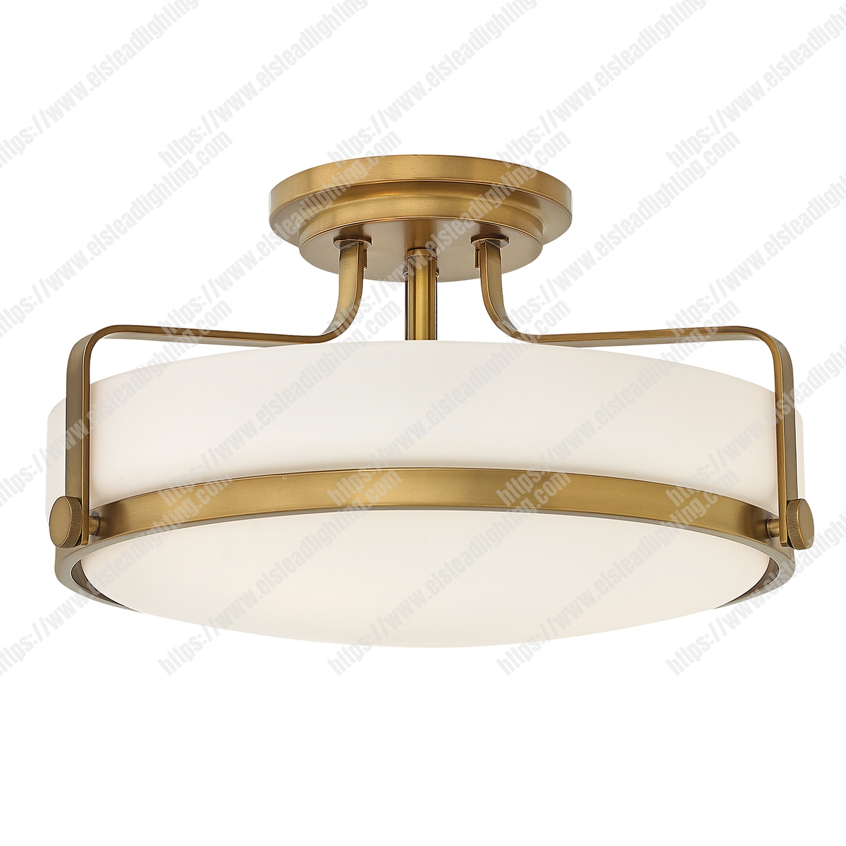 Harper 3 Light Medium Semi Flush – Heritage Brass