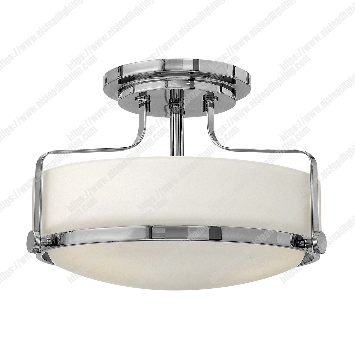 Harper 3 Light Small Semi Flush - Chrome