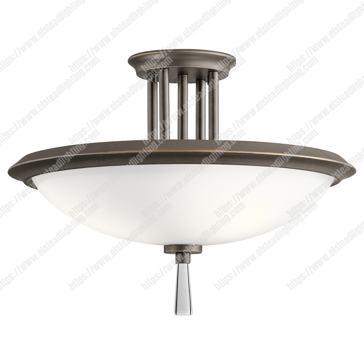Dreyfus 3 Light Semi Flush - Olde Bronze