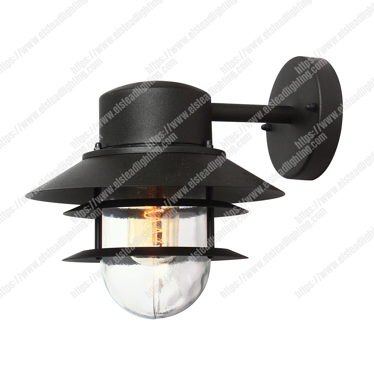 Copenhagen 1 Light Wall Lantern - Black
