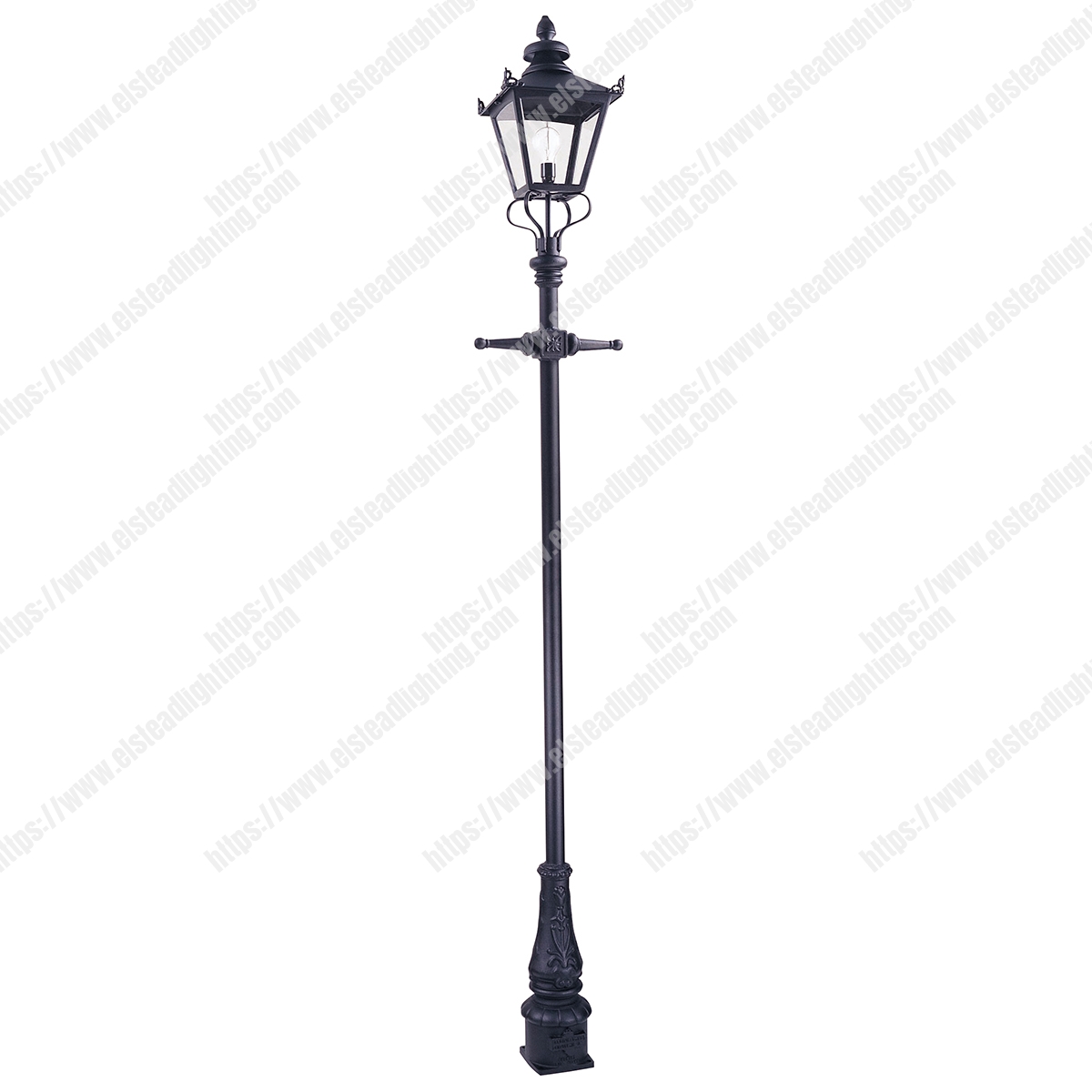 Grampian 1 Light Lamp Post Black