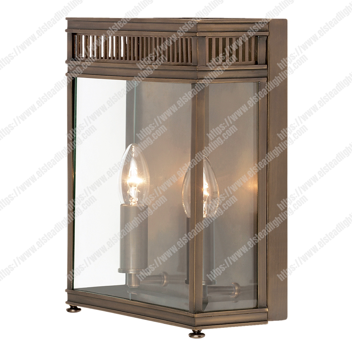 Holborn 2 Light Half Lantern Medium – Dark Bronze