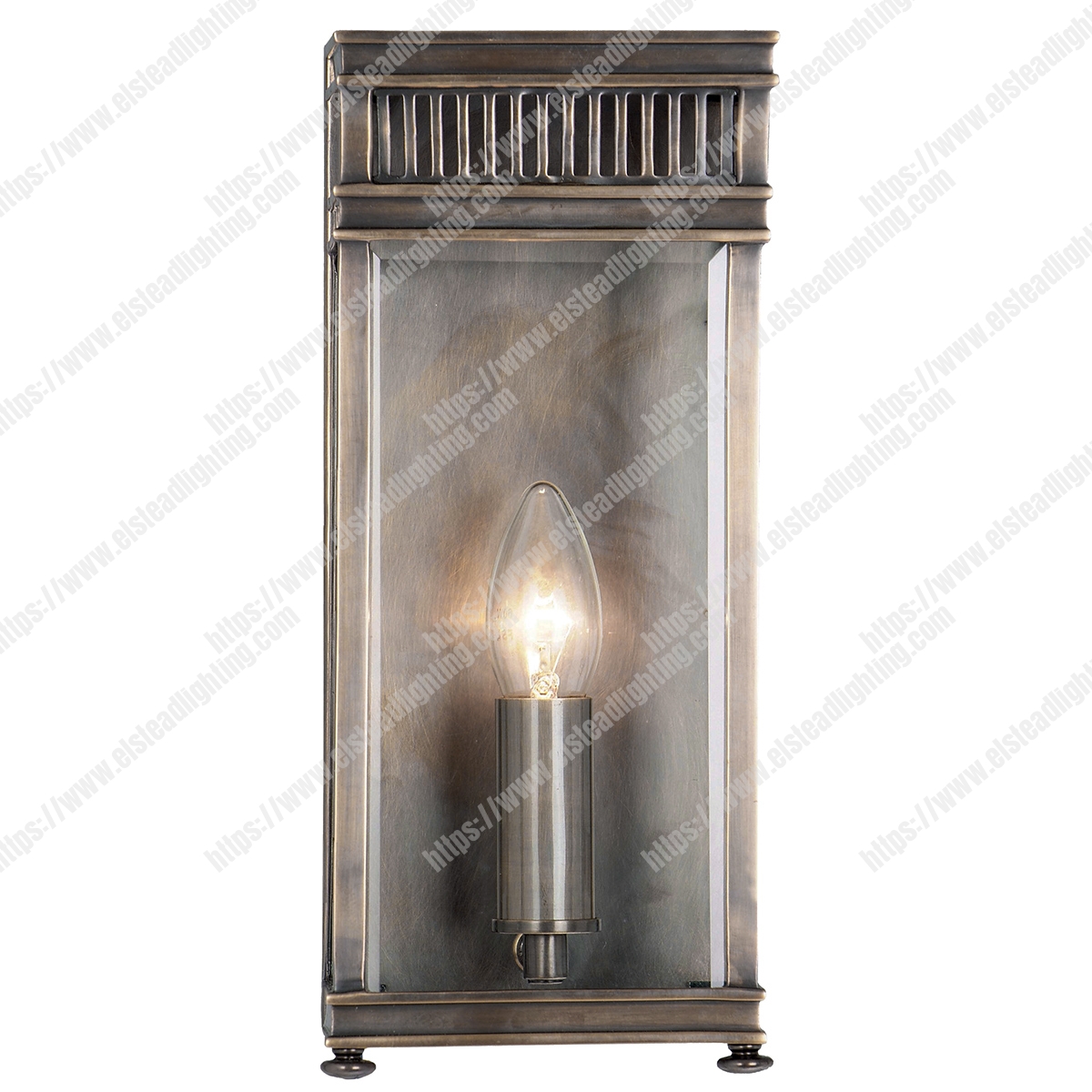 Holborn 1 Light Half Lantern Small – Dark Bronze