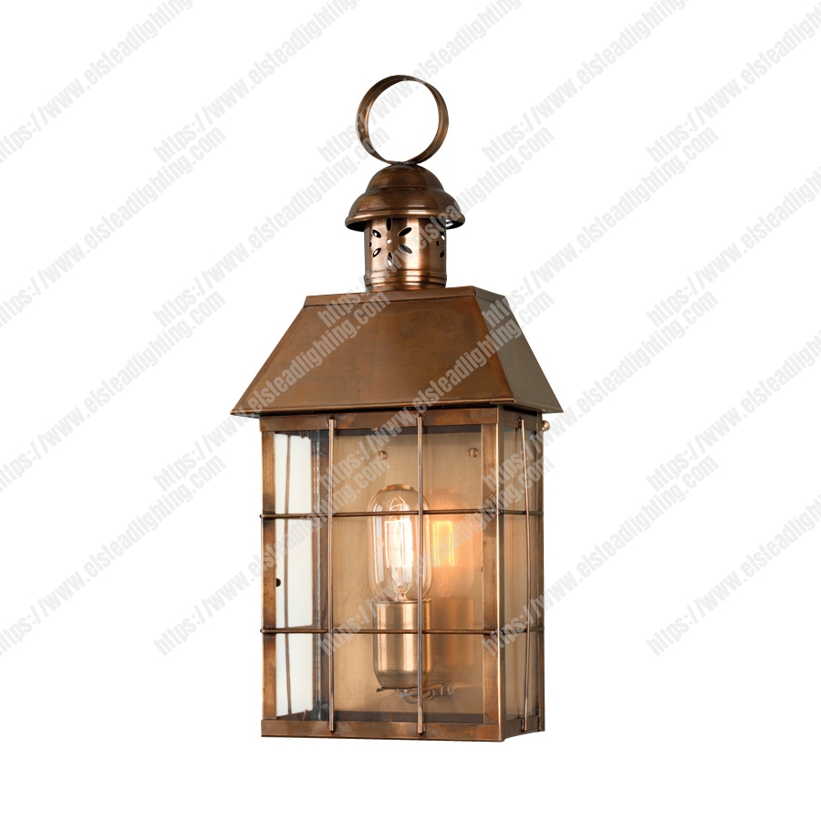 Hyde Park 1 Light Wall Lantern - Brass