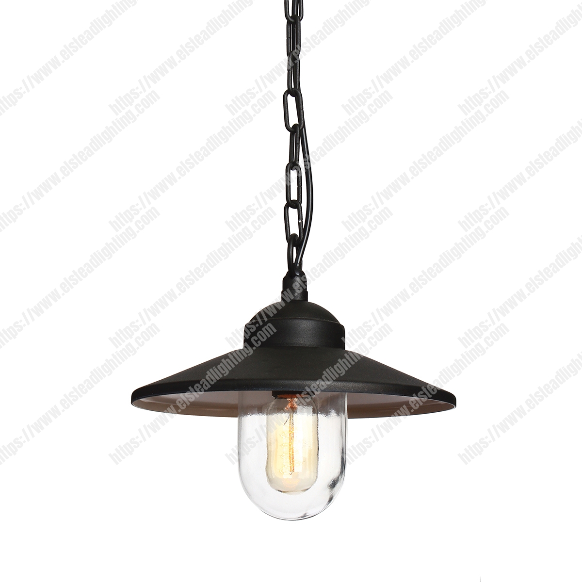 Klampenborg 1 Light Chain Lantern – Black