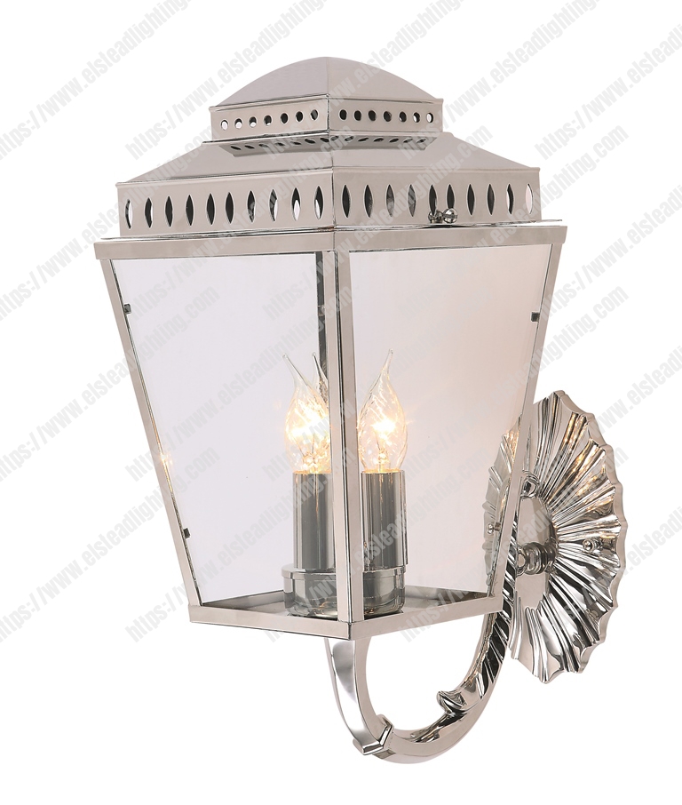 Mansion House 3 Light Wall Lantern - Polished Nickel