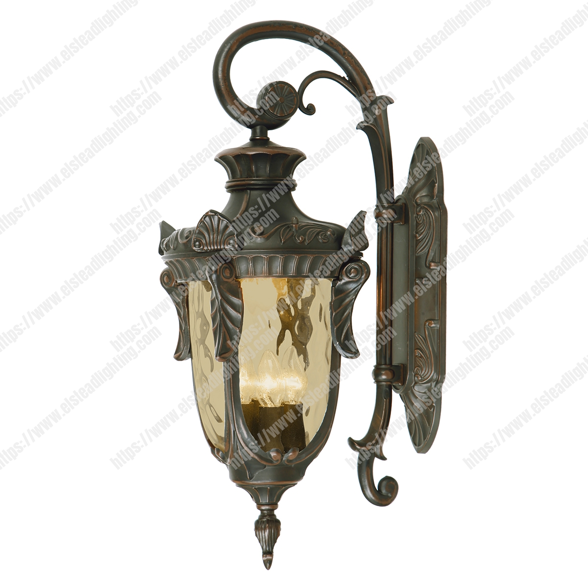 Philadelphia 3 Light Large Down Wall Lantern - Old Bronze