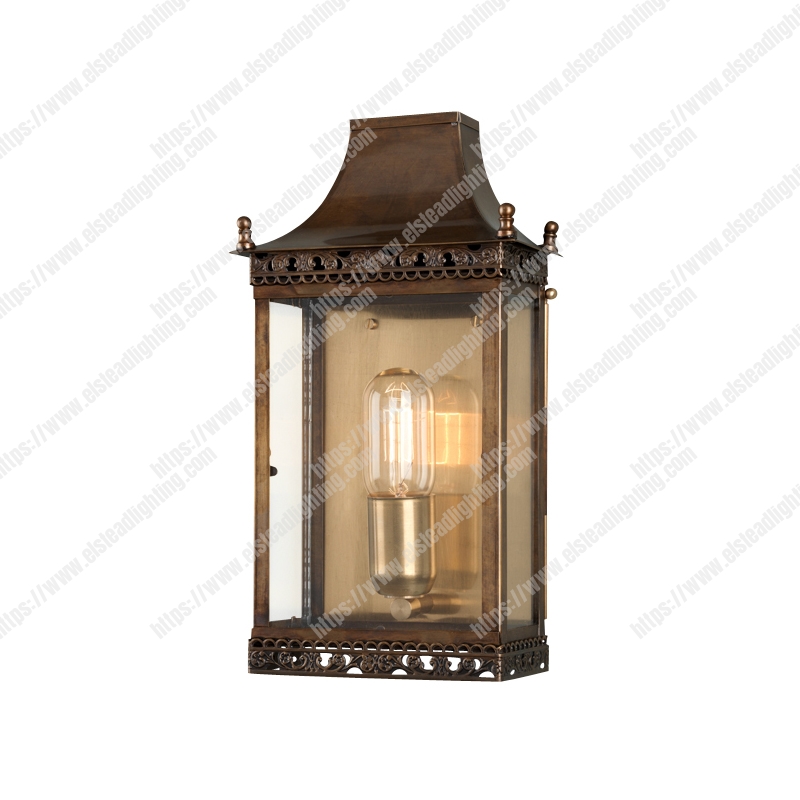 Regents Park 1 Light Wall Lantern - Brass