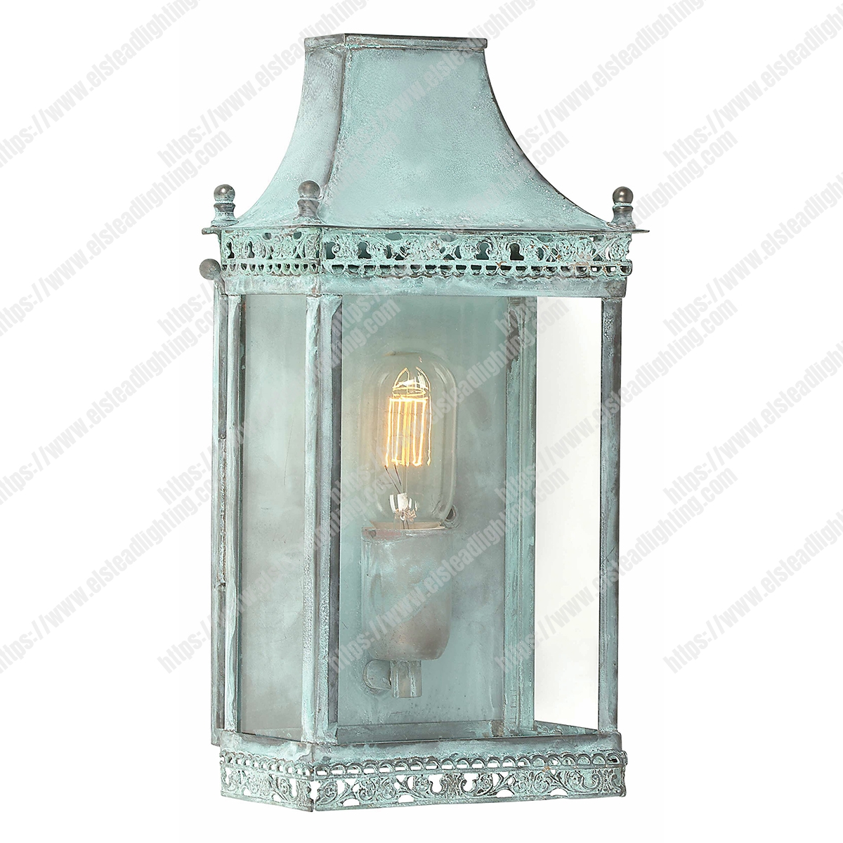Regents Park 1 Light Wall Lantern – Verdigris