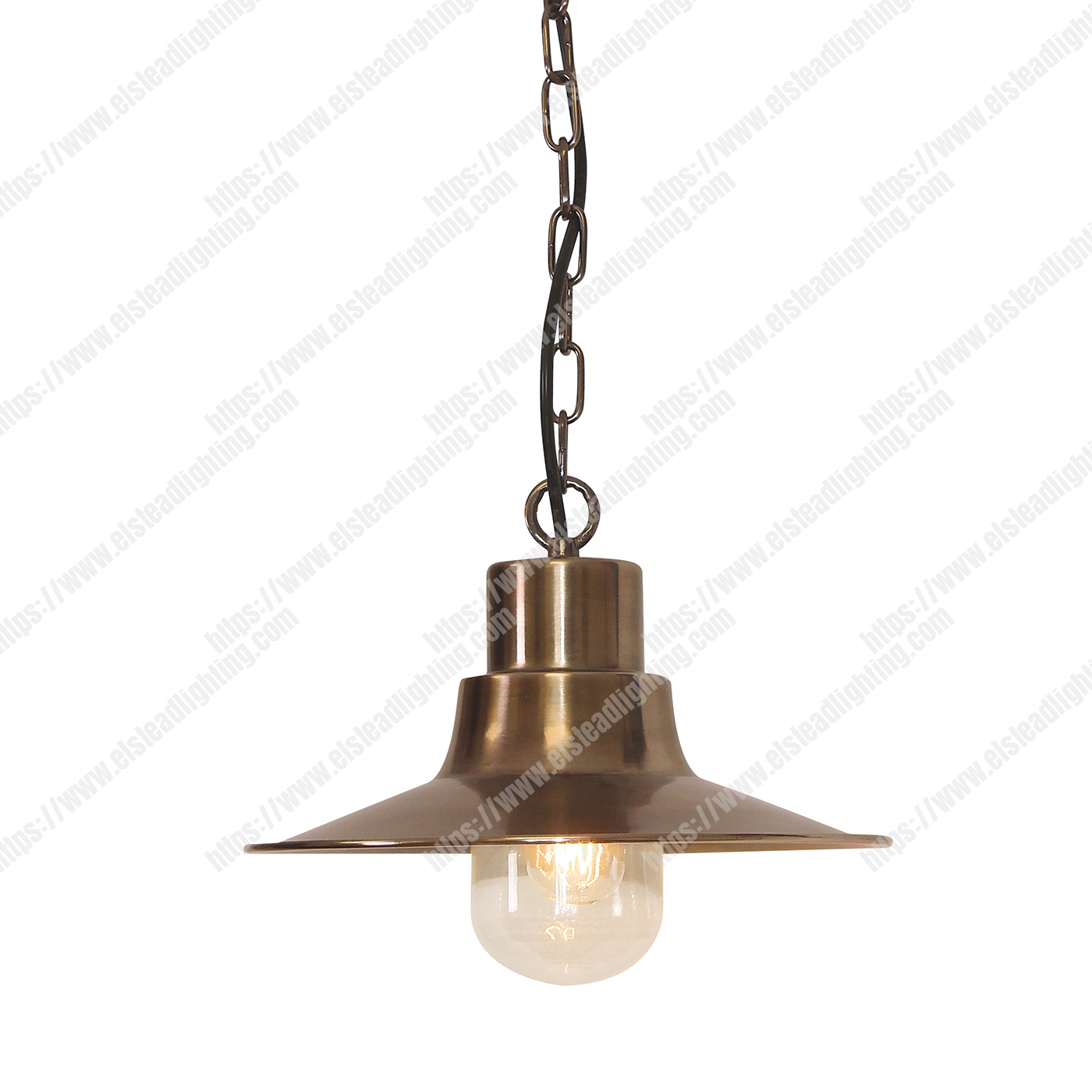 Sheldon 1 Light Chain Lantern – Aged Brass