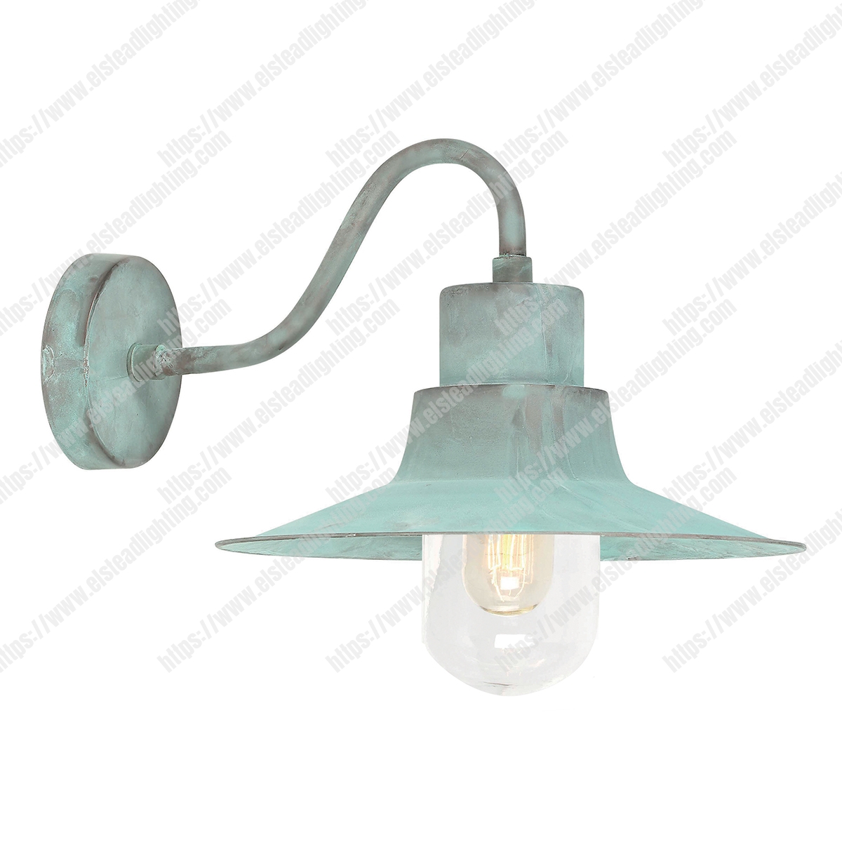 Sheldon 1 light Wall Lantern - Verdigris
