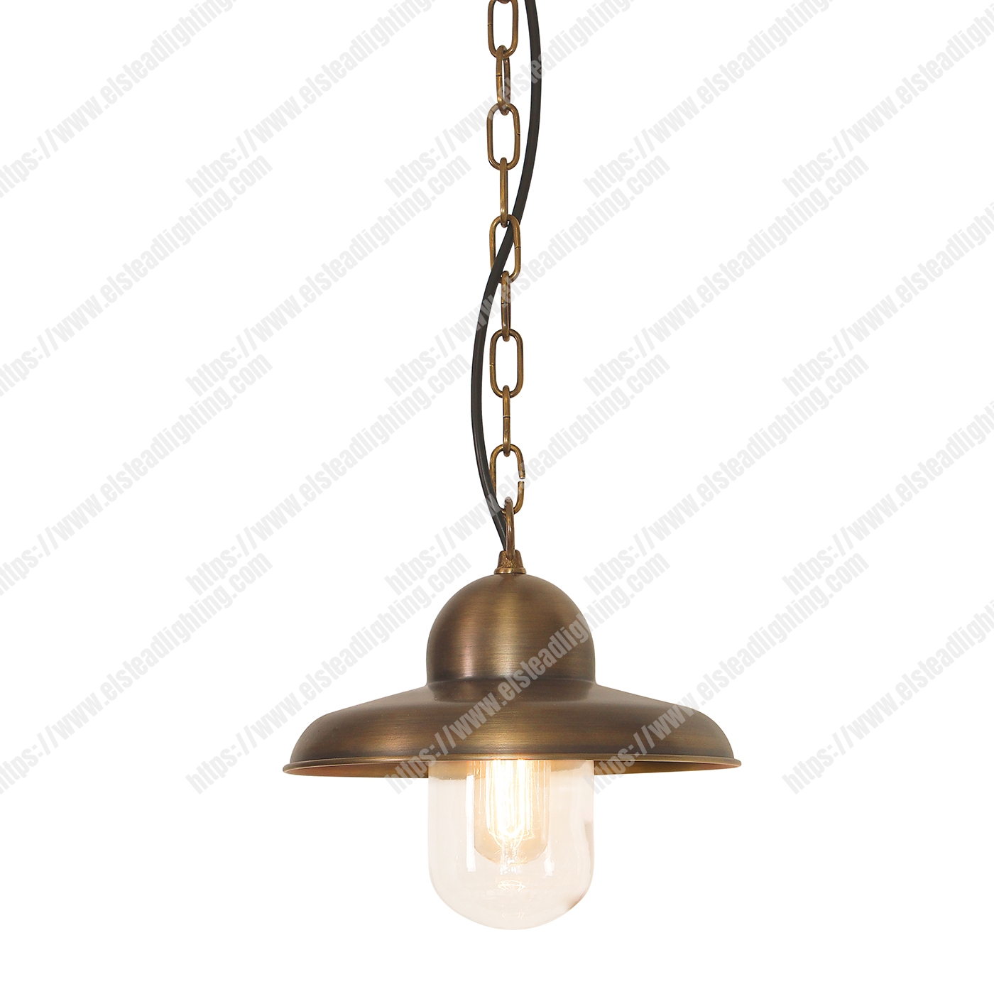 Somerton 1 Light Chain Lantern – Aged Brass