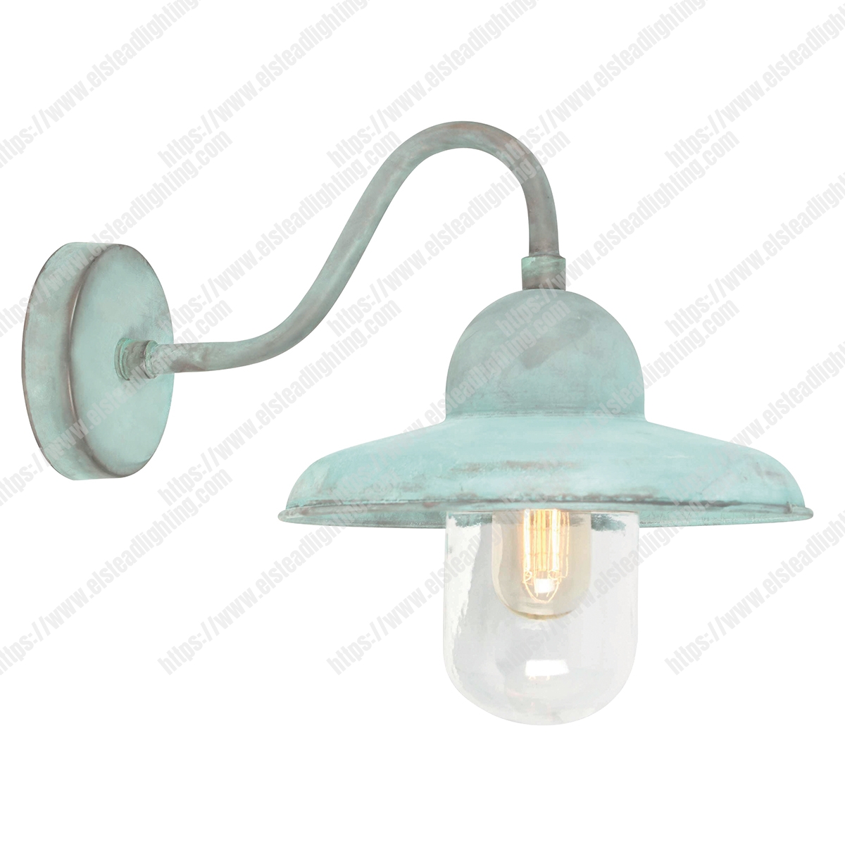 Somerton 1 Light Wall Lantern - Verdigris
