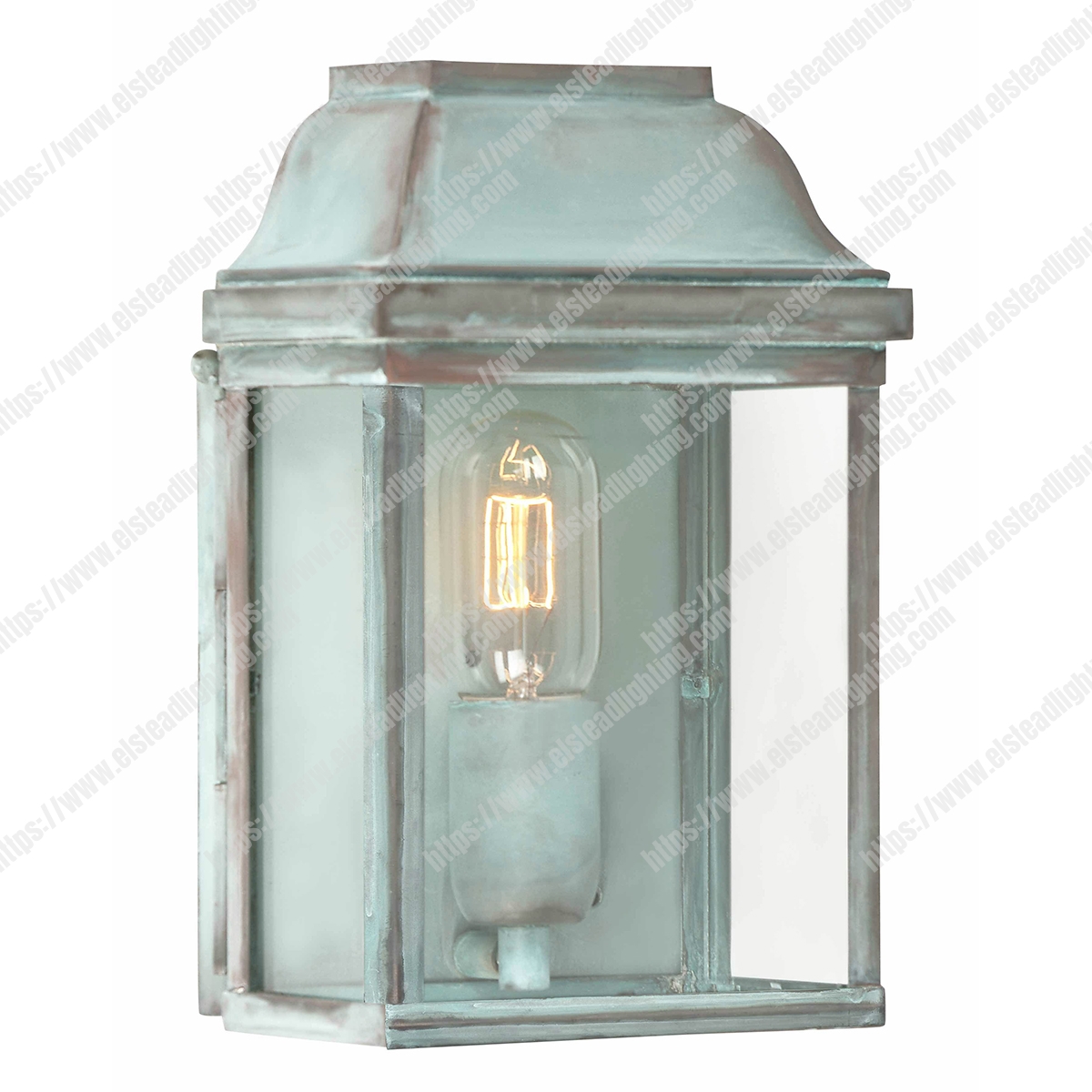 Victoria 1 Light Wall Lantern – Verdigris