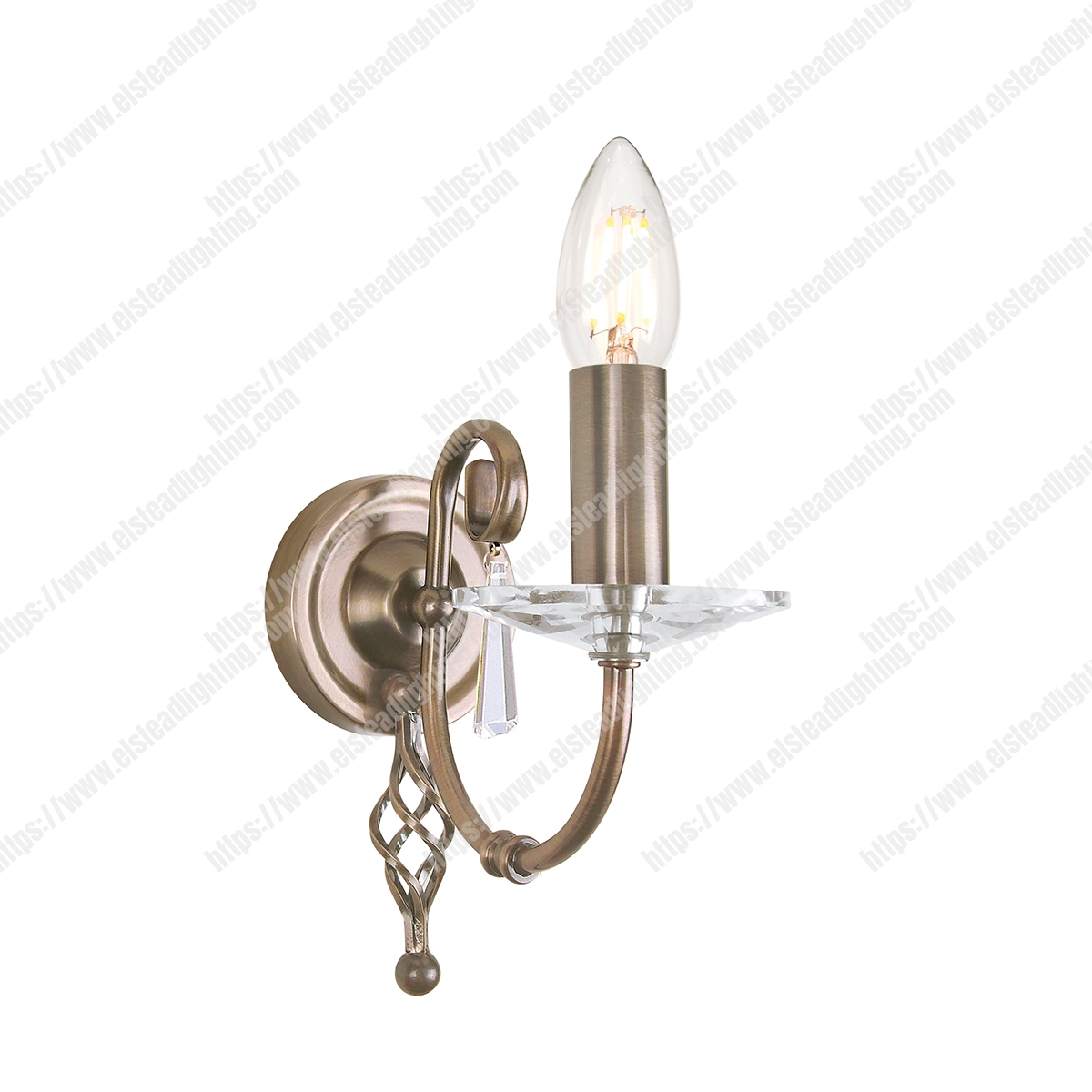 Aegean 1 Light Wall Light - Aged Brass