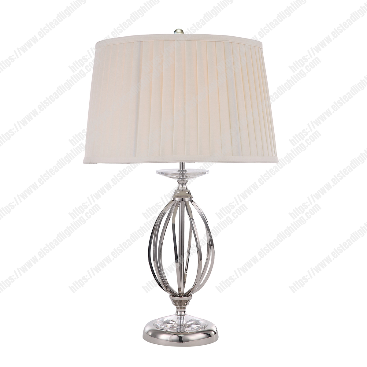 Aegean 1 Light Table Lamp – Polished Nickel