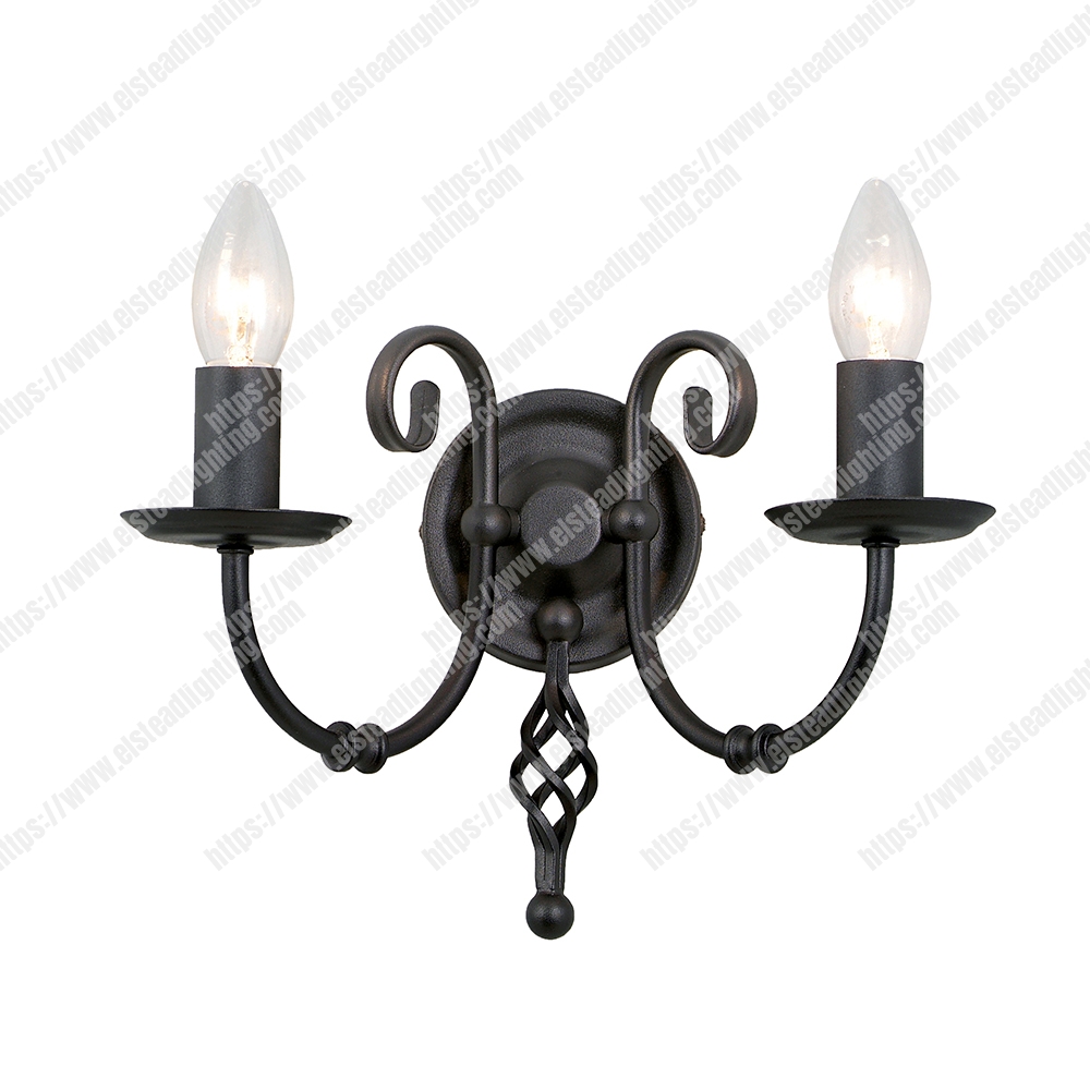 Artisan 2 Light Wall Light – Black