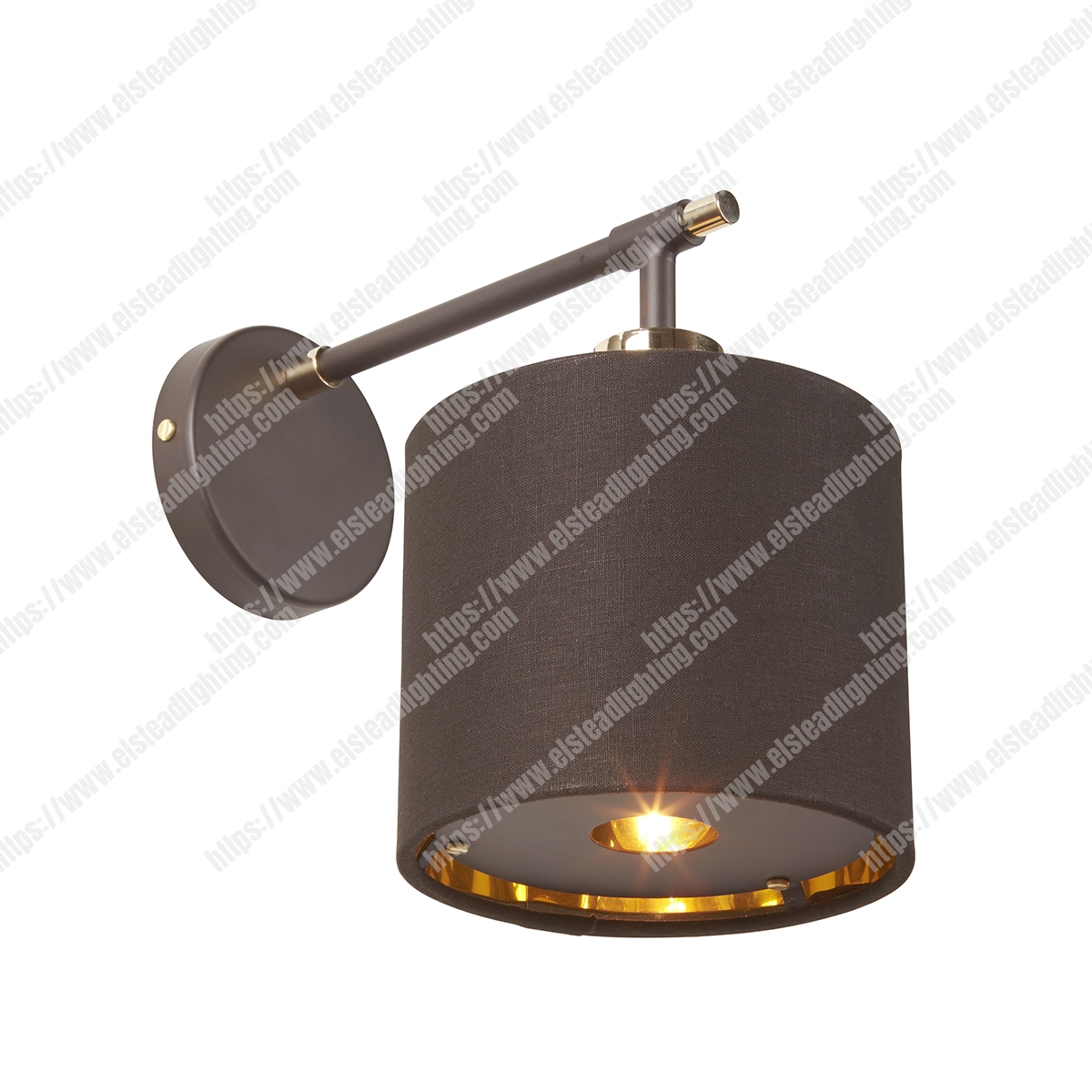 Balance 1 Light Wall Light - Brown and Polished Brass