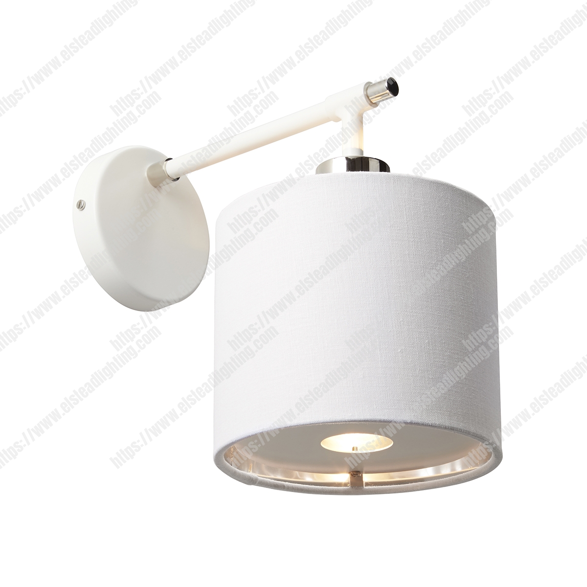 Balance 1 Light Wall Light - White and Polished Nickel