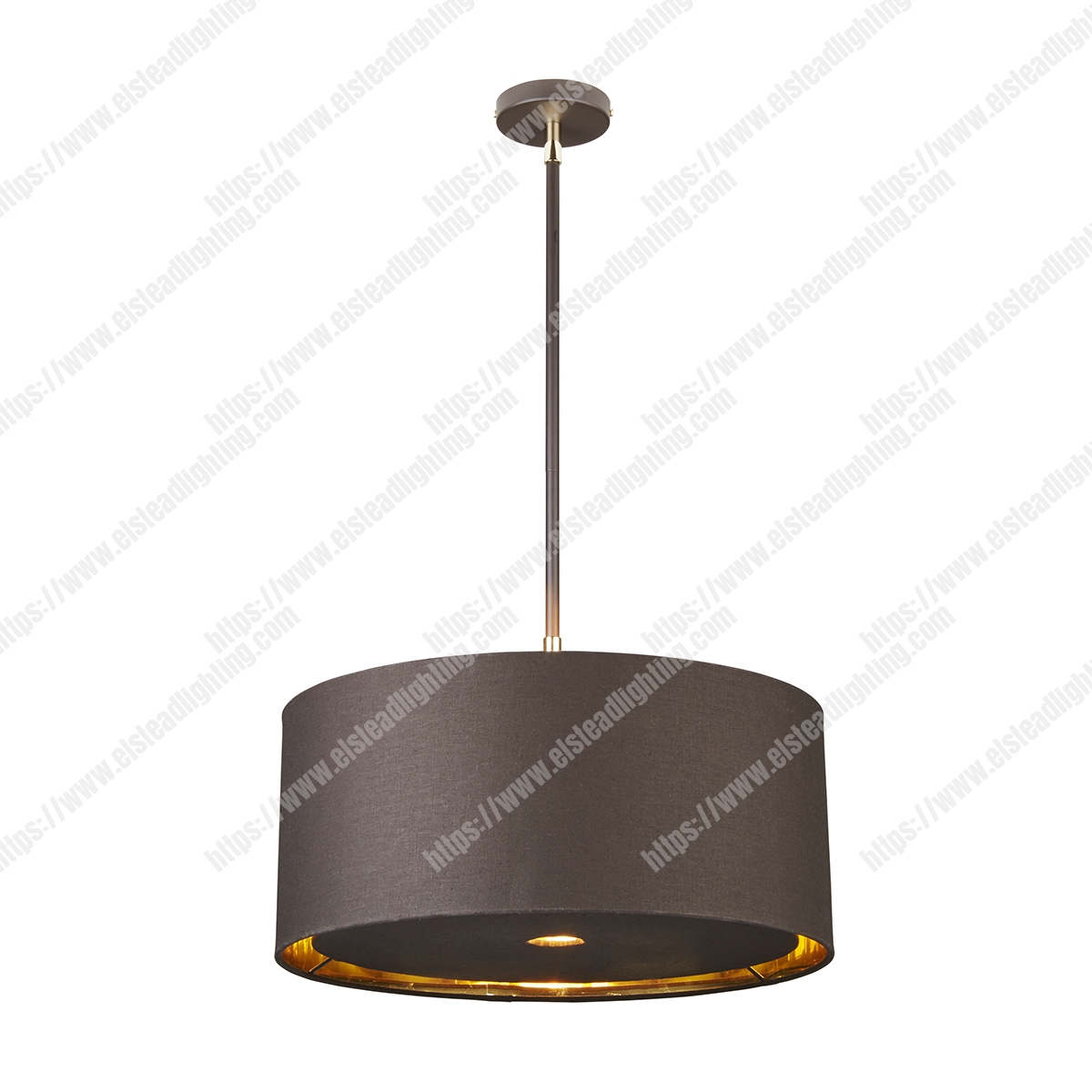 Balance 1 Light Pendant – Brown and Polished Brass