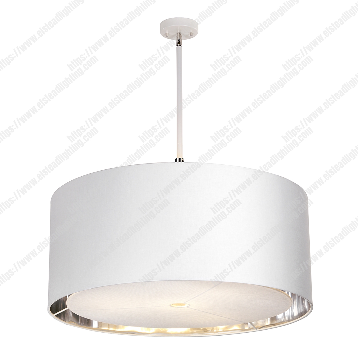 Balance 4 Light Extra Large Pendant – White and Polished Nickel