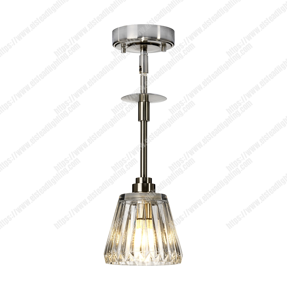 Agatha 1 Light Pendant – Brushed Nickel