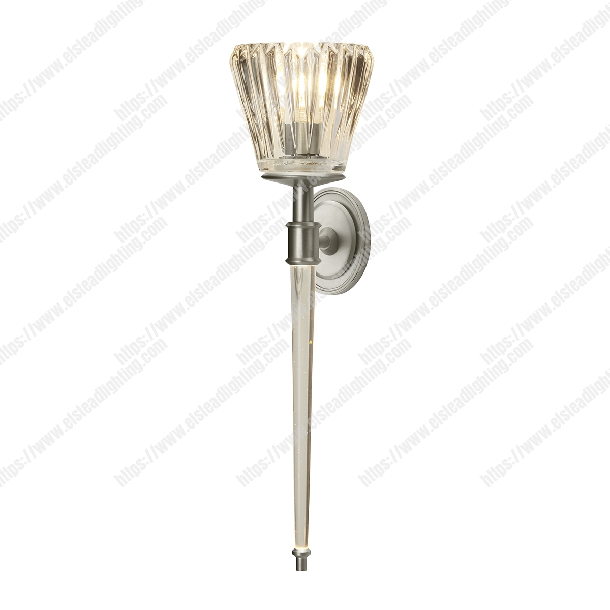 Agatha 2 Light Wall Light – Brushed Nickel