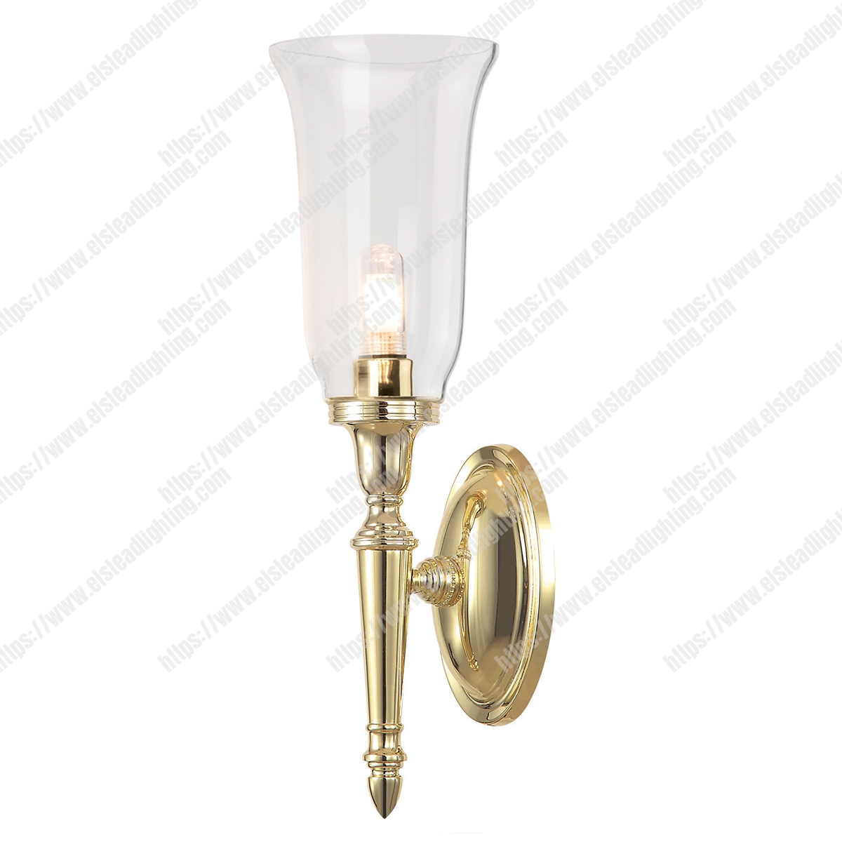 Dryden 1 Light Wall Light - Polished Brass