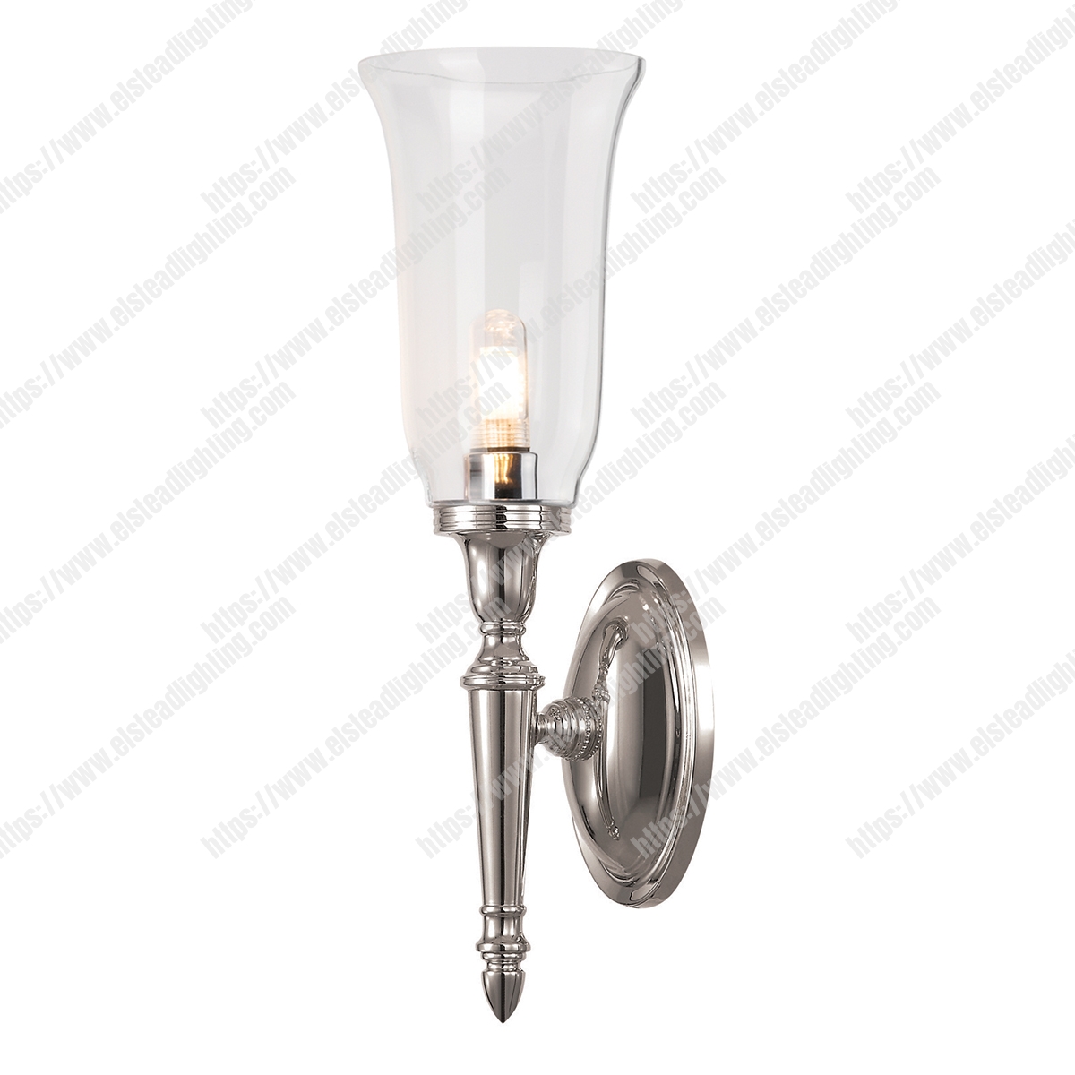 Dryden 1 Light Wall Light – Polished Nickel