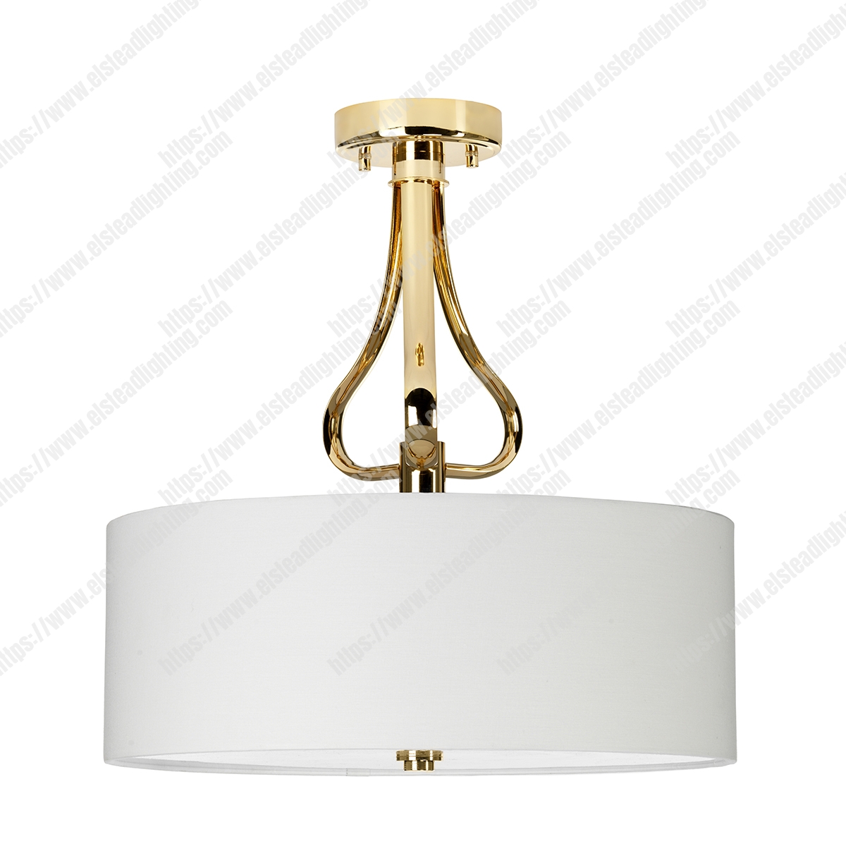Falmouth 3 Light Semi Flush - French Gold
