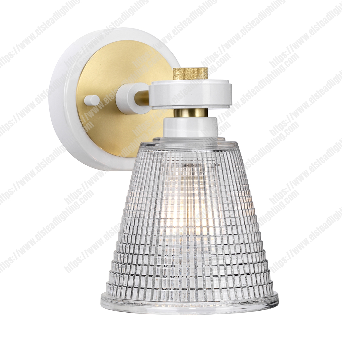 Gunnislake 1 Light Wall Light – White Aged Brass