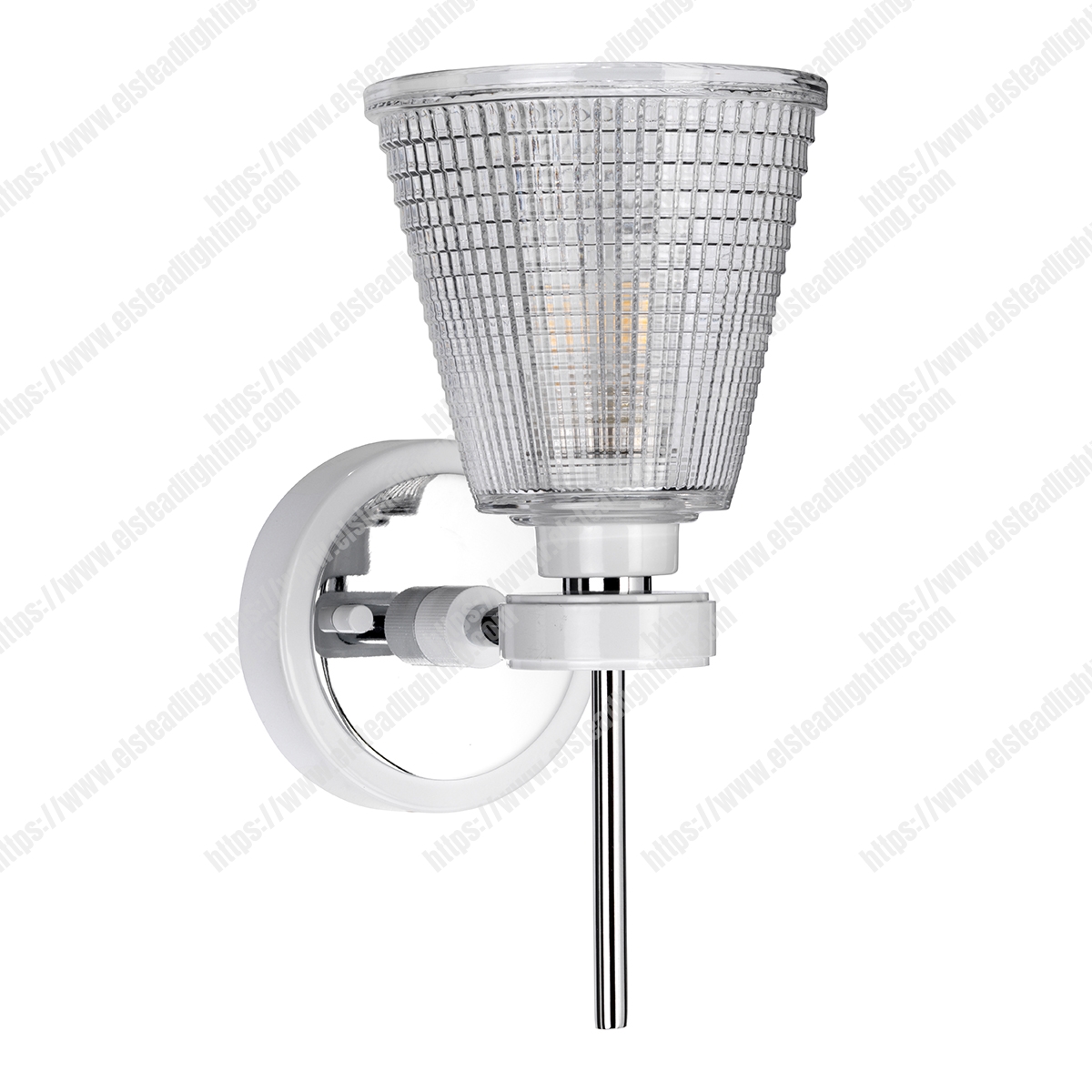Gunnislake 1 Light Wall Light - White Polished Chrome