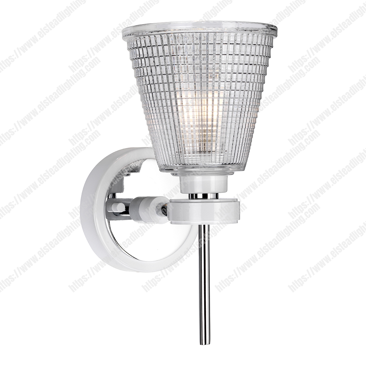 Gunnislake 1 Light Wall Light – White Polished Chrome