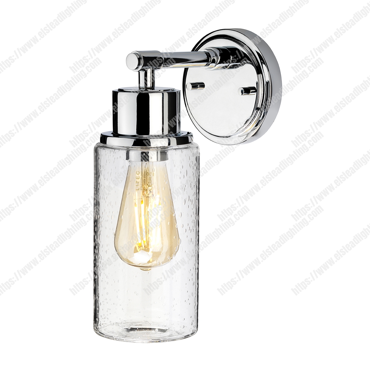 Morvah 1 Light Wall Light - Polished Chrome