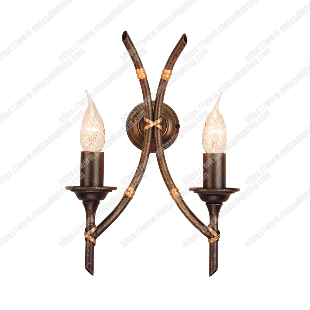 Bamboo 2 Light Wall Light