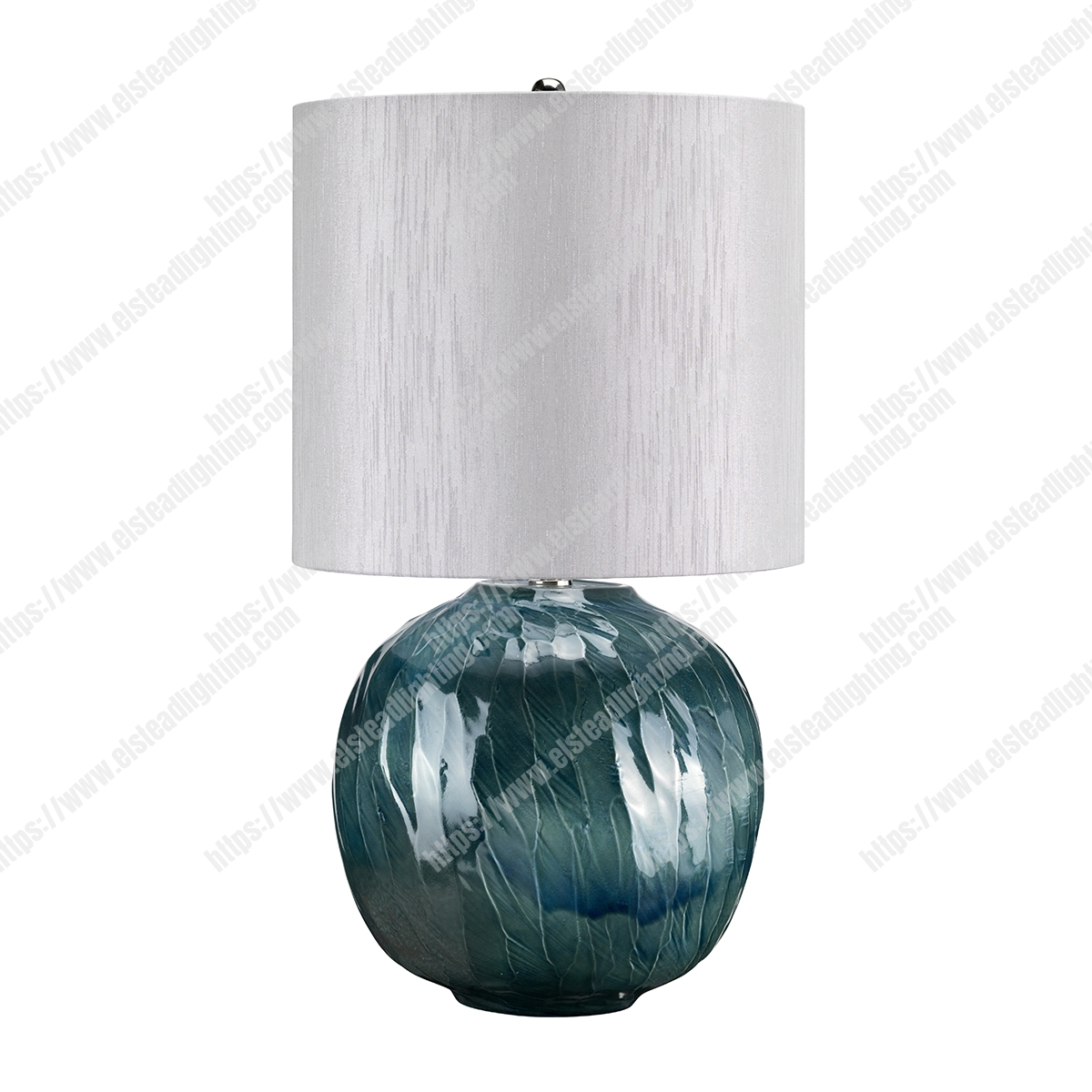Blue Globe 1 Light Table Lamp