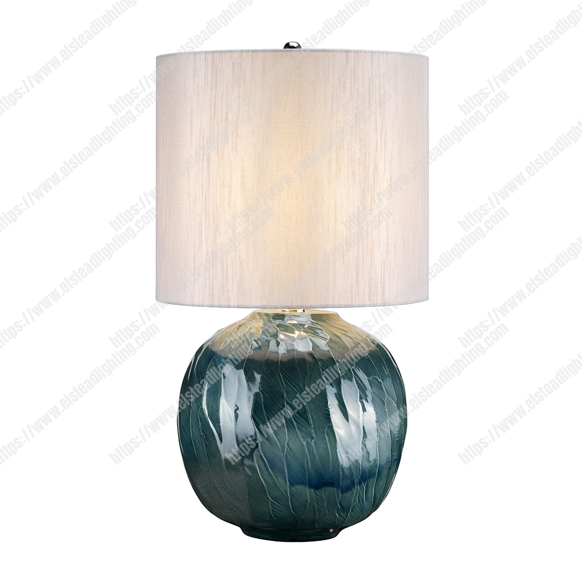 Blue Globe 1 Light Table Lamp