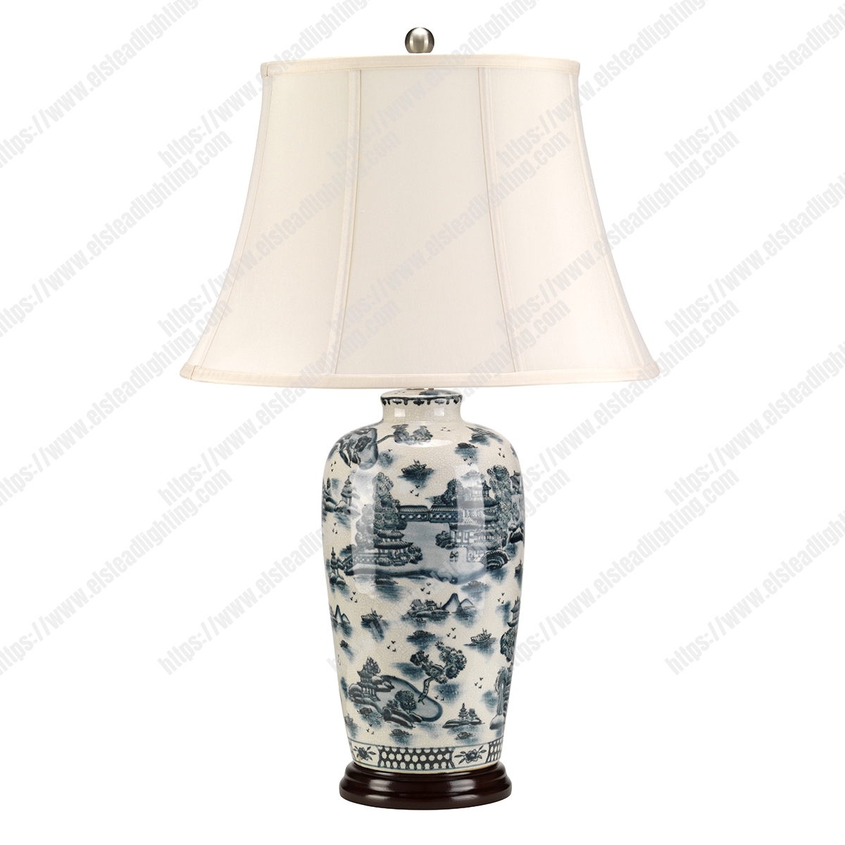 Blue Traditional 1 Light Table Lamp
