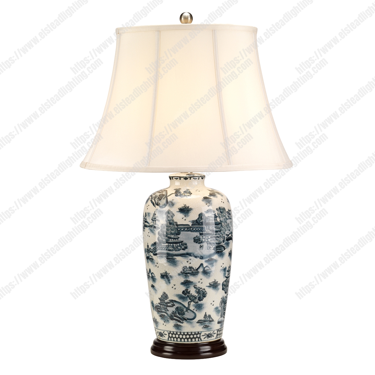 Blue Traditional 1 Light Table Lamp