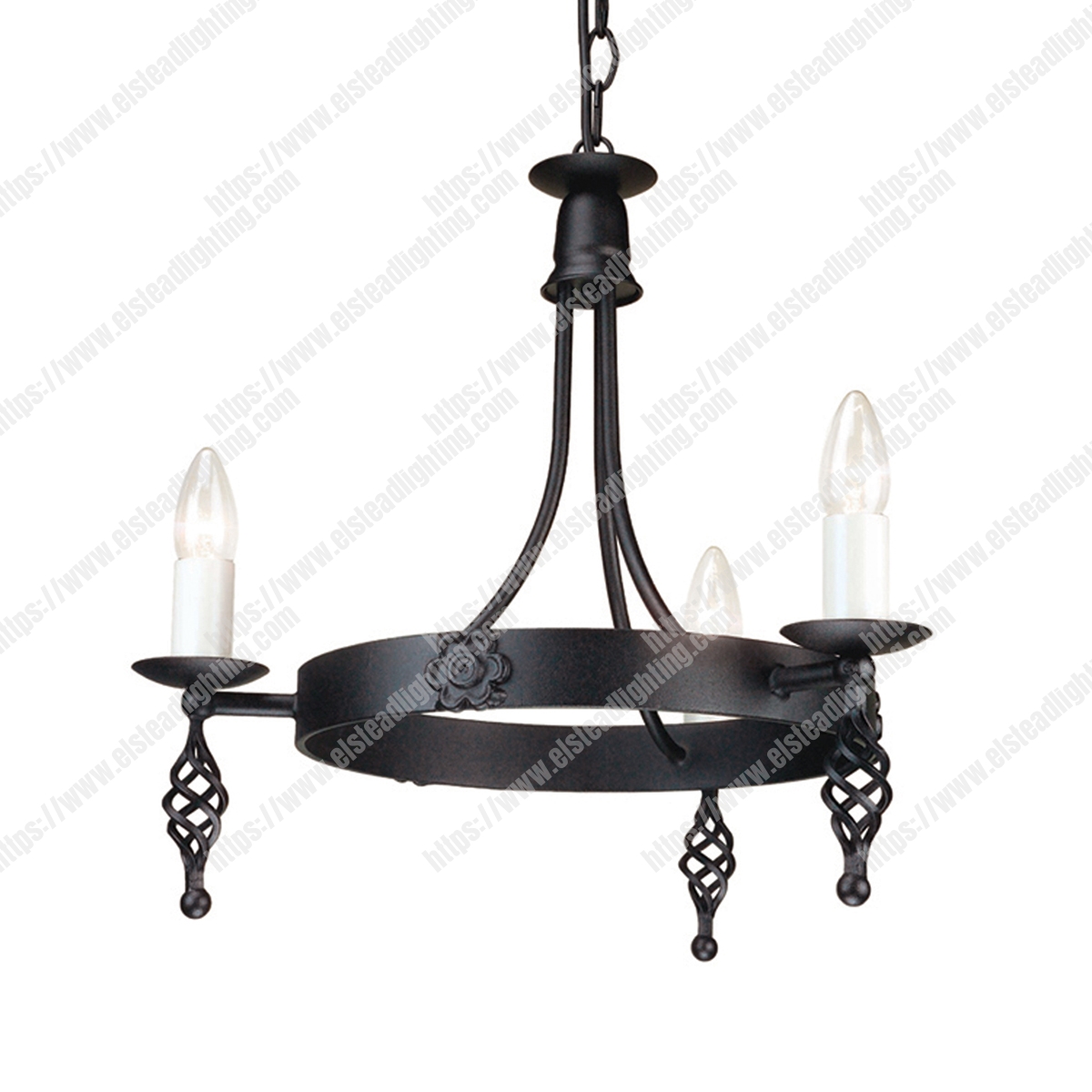 Belfry 3 Light Chandelier Black