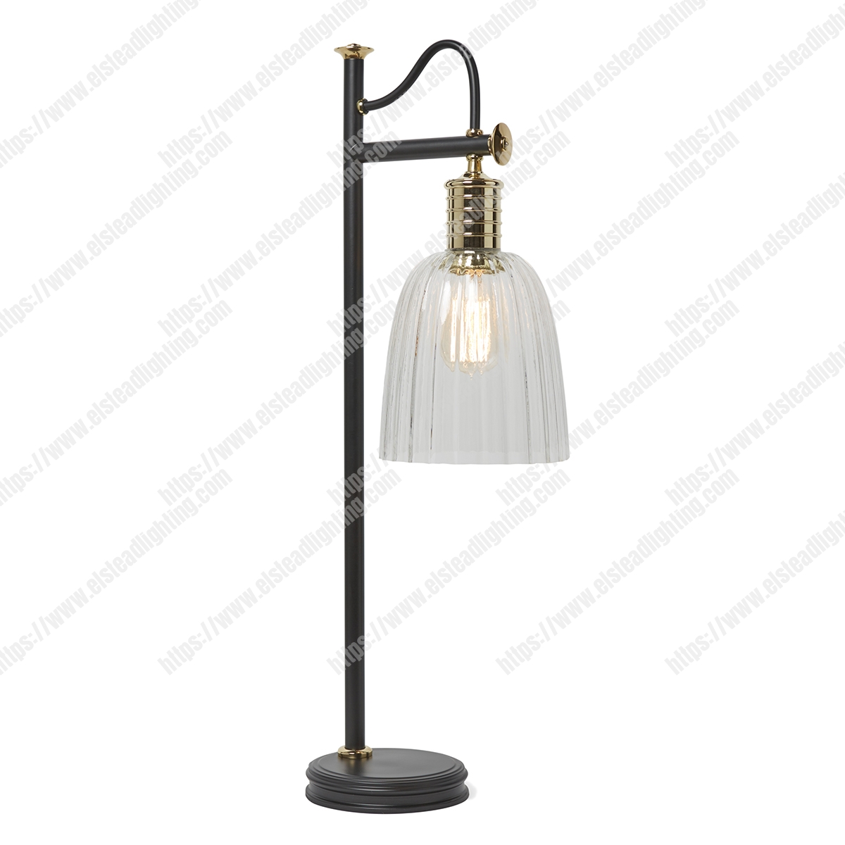 Douille 1 Light Table Lamp - Black/Polished Brass