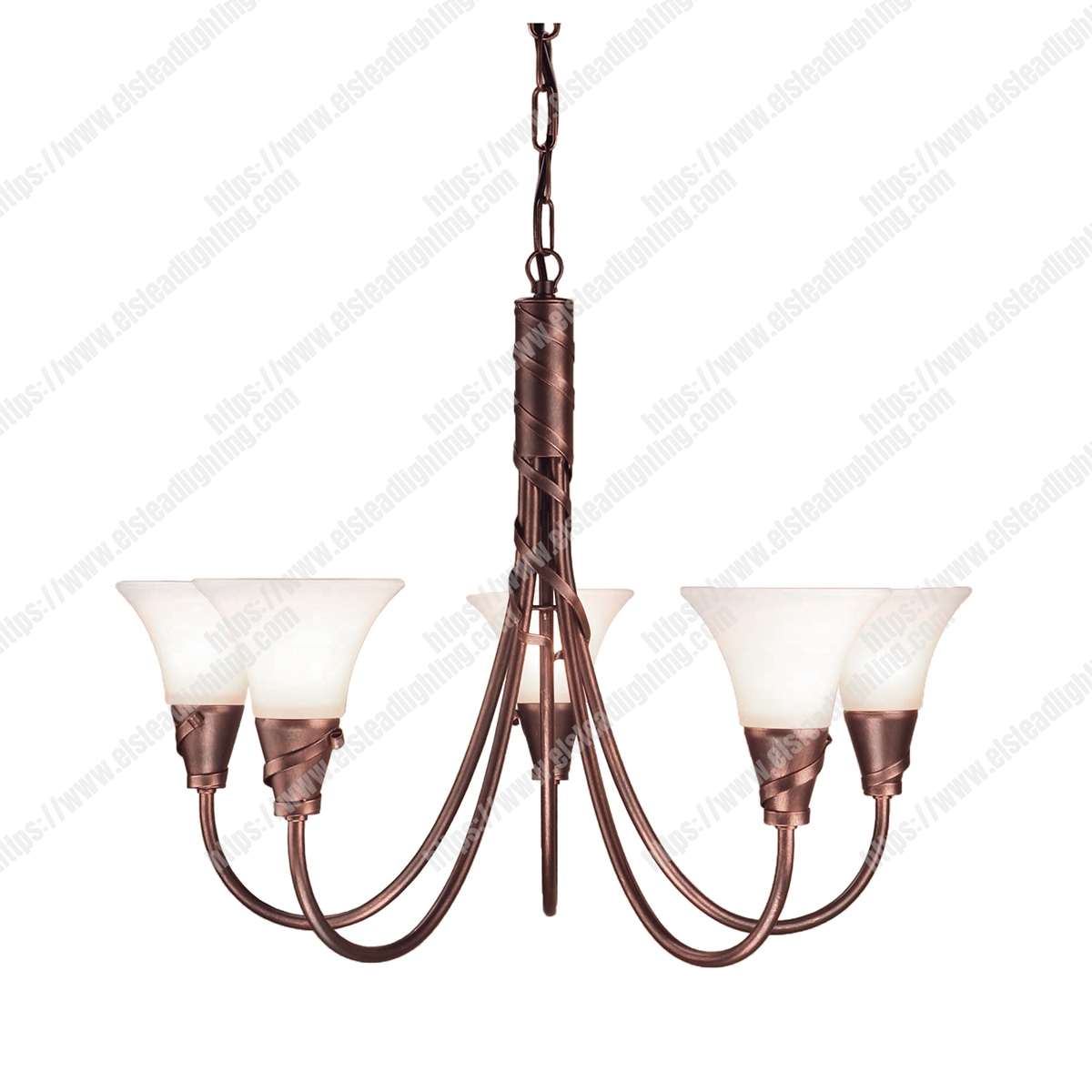 Emily 5 Light Chandelier – Copper