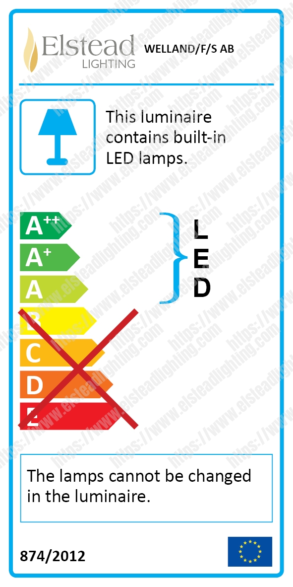 Welland 1 Light Mini LED Flush Light - Aged Brass