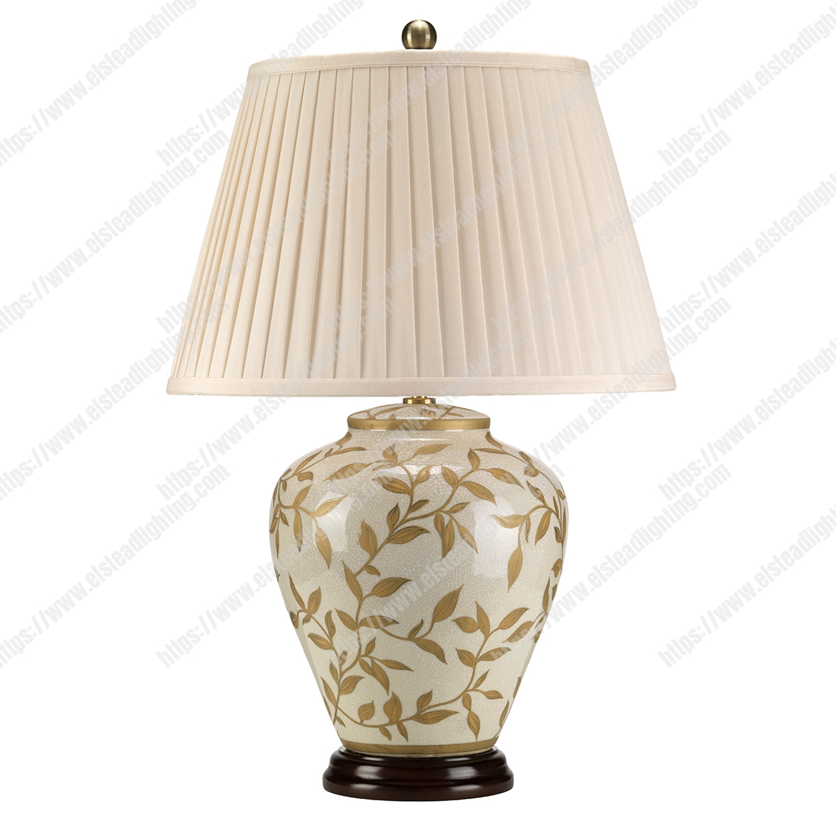 Leaves Brown Gold 1 Light Table Lamp